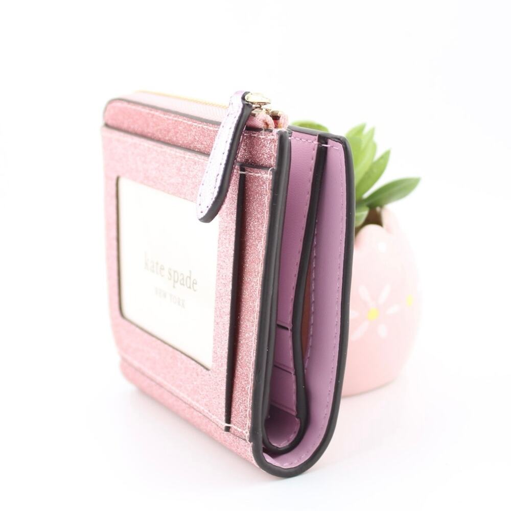 Kate Spade Glittery Pink Zip Wallet Pre-owned - Picture 4 of 7
